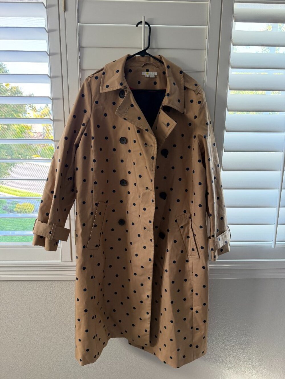 Boden Printed Cotton Trench Coat — Ground Ginger, Spot | Retailed $230 Size 22W
